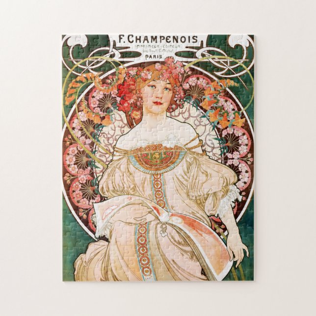 Alphonse Mucha F. Champenois Puzzon Pussel (Vertikal)