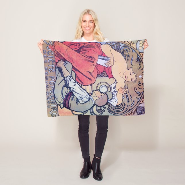 Alphonse Mucha Fleecefilt (På plats)