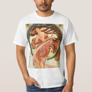 Alphonse Mucha - flickaktigt Nouveau konst - dans Tee Shirt