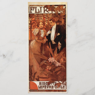 Alphonse Mucha Flirt-inbjudningar Inbjudningar