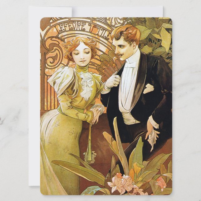 Alphonse Mucha Flirt Vintage Romantic Art nouveau (Framsida)