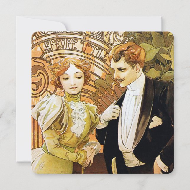 Alphonse Mucha Flirt Vintage Romantic Art nouveau (Framsida)