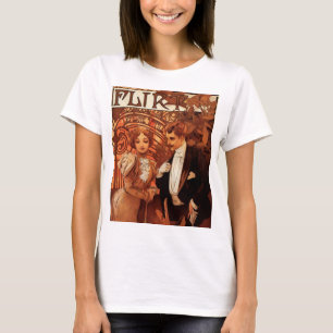 Alphonse Mucha flörtT-tröja Tee Shirt