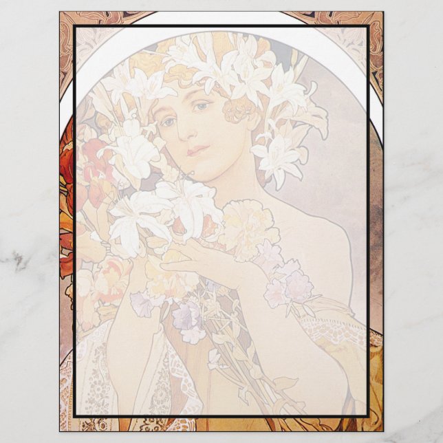 Alphonse Mucha Flower (Framsida)