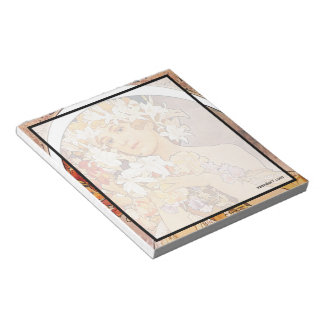 Alphonse Mucha Flower Anteckningsblock