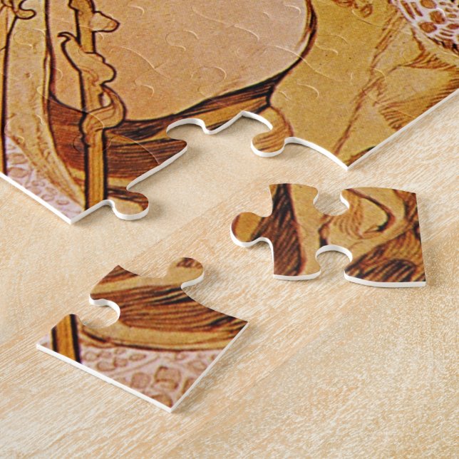 Alphonse Mucha Flower Pussel (Sidan)