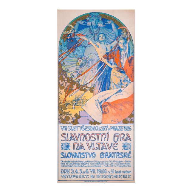 Alphonse Mucha for Sokol Festival (1926) Fototryck (Framsidan)