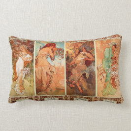 Alphonse Mucha Four Seasons Art Nouveau Lumbarkudde
