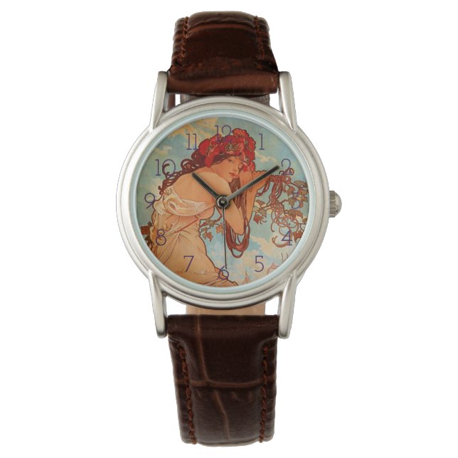 Alphonse Mucha, Four Seasons, Summer Armbandsur (Framsida)