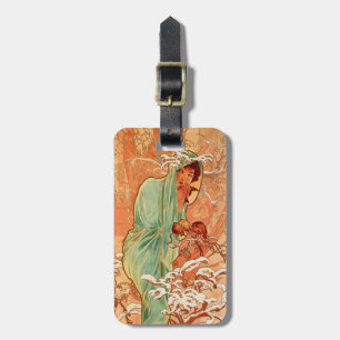 Alphonse Mucha, Four Seasons, Winter Bagagebricka