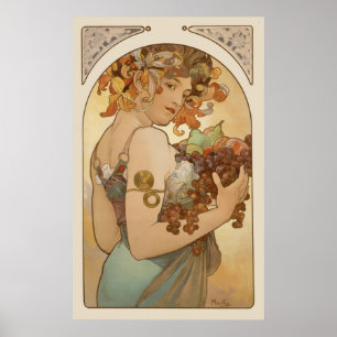 Alphonse Mucha Fruit 1897 CC0106 Poster
