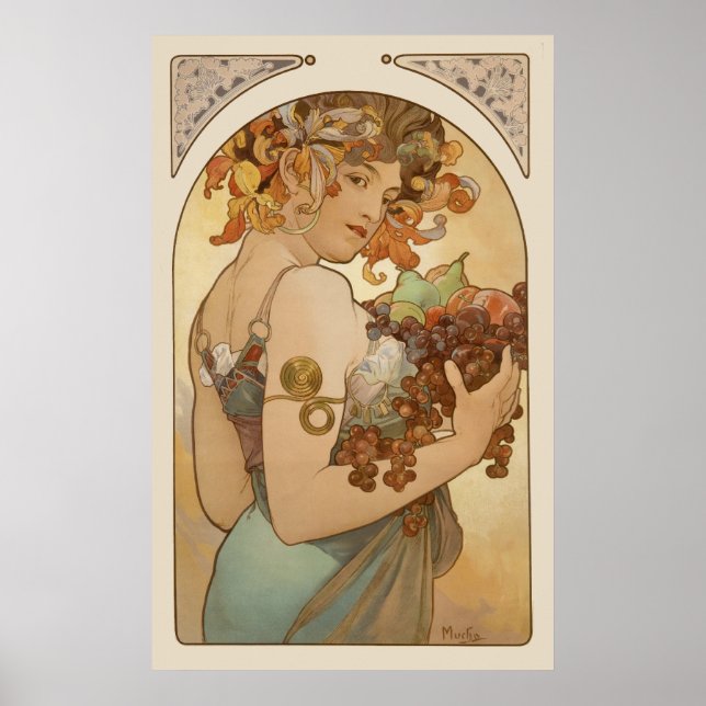 Alphonse Mucha Fruit 1897 CC0106 Poster (Framsidan)