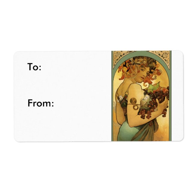 Alphonse Mucha Fruit Painting Fraktsedel (Framsidan)