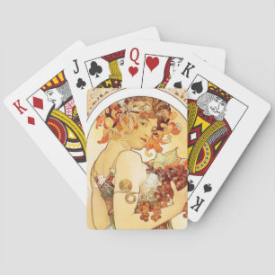 Alphonse Mucha"Frukt"-kort Spelkort