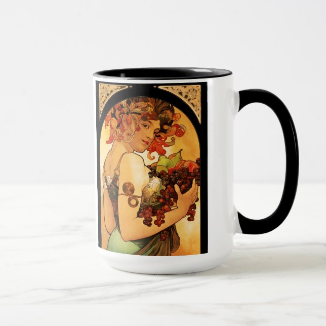 Alphonse Mucha fruktmugg Mugg (Höger)