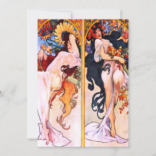 Alphonse Mucha - Fyra säsonger Inbjudningar