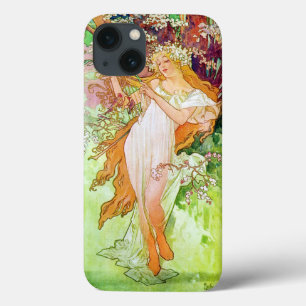 Alphonse Mucha Girl in Garden