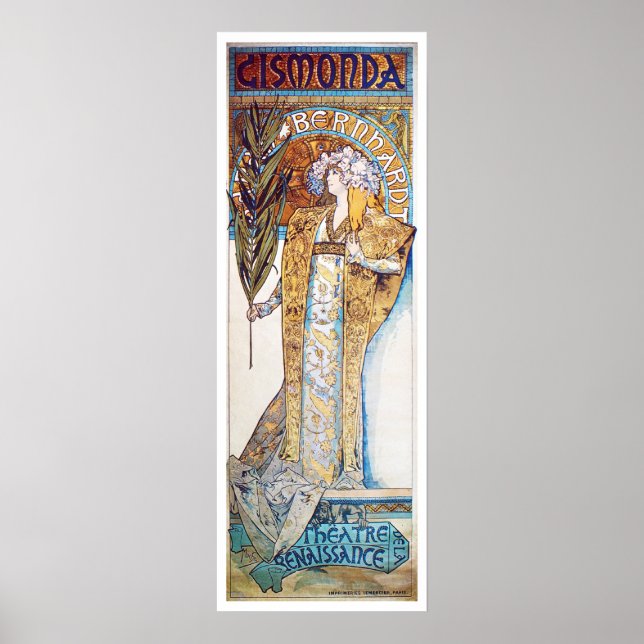 Alphonse Mucha. Gismonda, 1894 Poster (Framsidan)