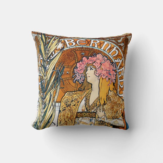 Alphonse Mucha Gismonda kudder Kudde (Framsida)