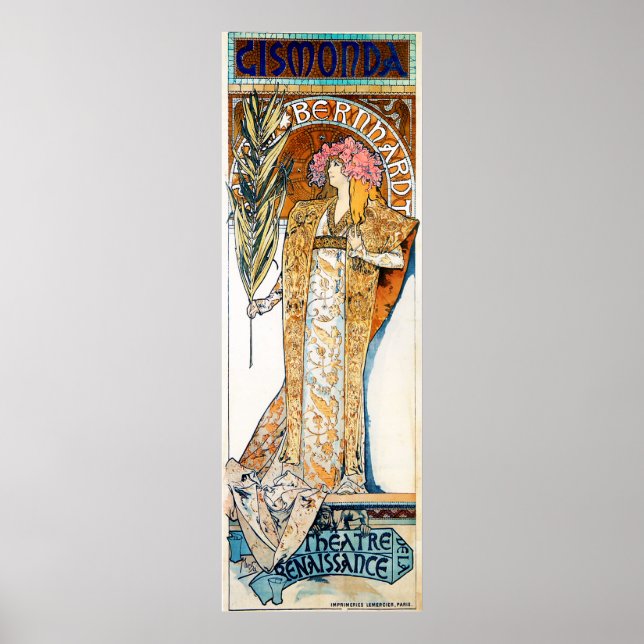 Alphonse Mucha Gismonda Poster (Framsidan)