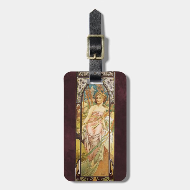 Alphonse Mucha, God morgon Awakening Bagagebricka (Vertikal Framsida)