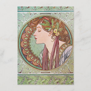 Alphonse Mucha Goddess Art Inbjudningar