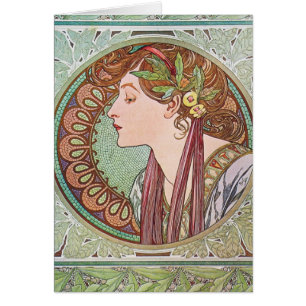 Alphonse Mucha Goddess Art OBS Kort