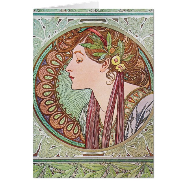 Alphonse Mucha Goddess Art OBS Kort (Framsidan)