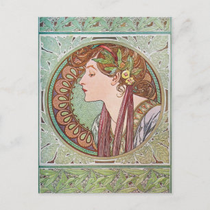 Alphonse Mucha Goddess Art Vykort