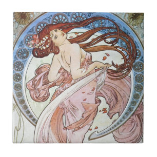 Alphonse Mucha Goddess Kakelplatta