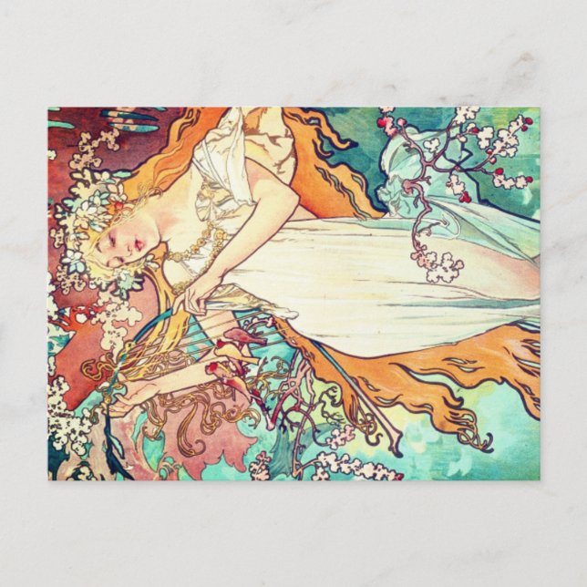 Alphonse Mucha Helg Vykort (Framsida)