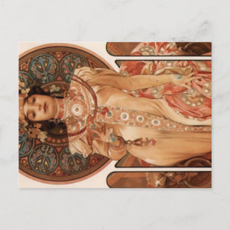 Alphonse Mucha Helg Vykort