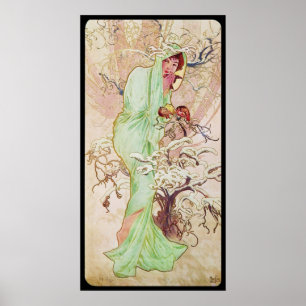 Alphonse Mucha Hiver vinter Poster