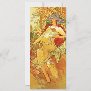 Alphonse Mucha-höstinbjudningar Inbjudningar