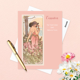 Alphonse Mucha i Carnation Flower Series Vykort
