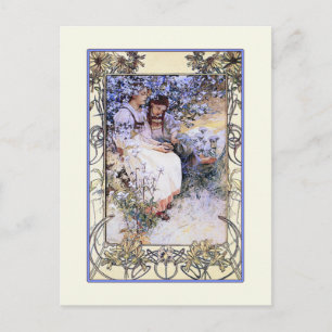 Alphonse Mucha illustration: Beatitudes Vykort
