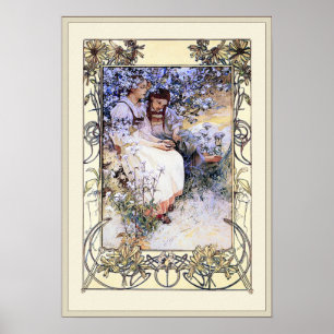 Alphonse Mucha illustration: Beatitudesna Poster