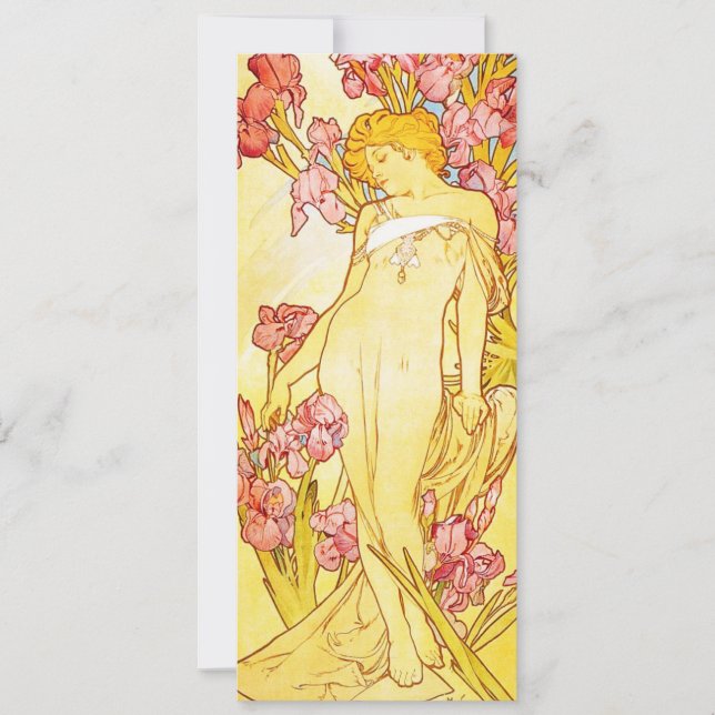 Alphonse Mucha Iris-inbjudningar Inbjudningar (Framsida)