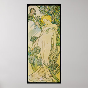 Alphonse Mucha Iris Poster