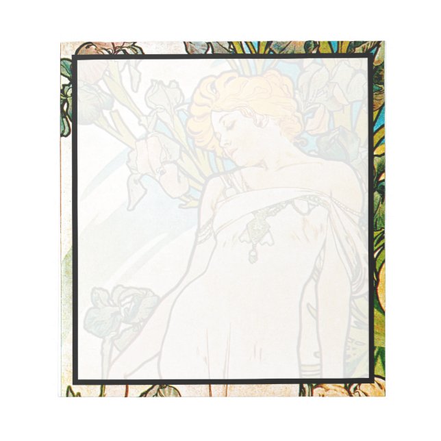 Alphonse Mucha - Iris WB Anteckningsblock (Framsida)