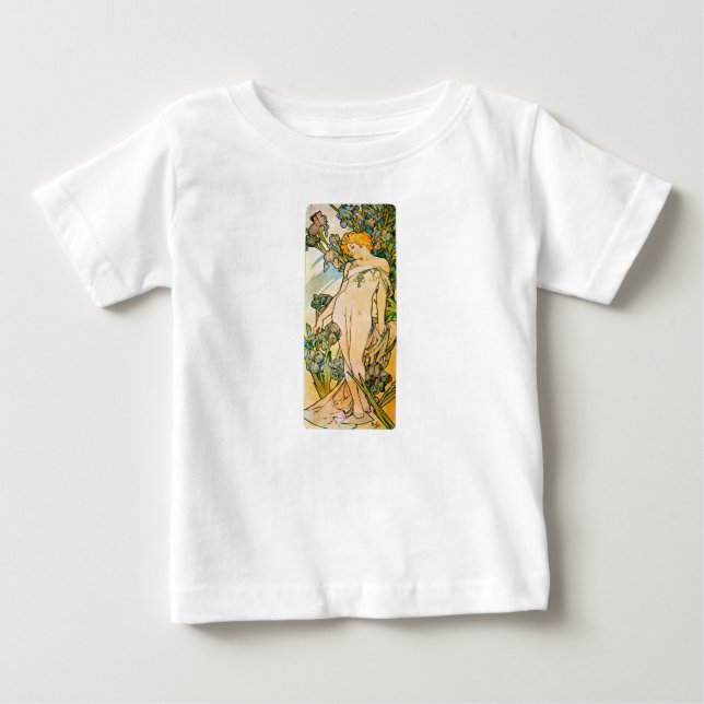 Alphonse Mucha - Iris WB T-shirt (Framsida)