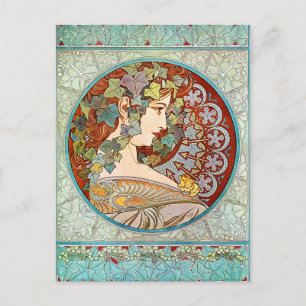 Alphonse Mucha Ivy Vykort