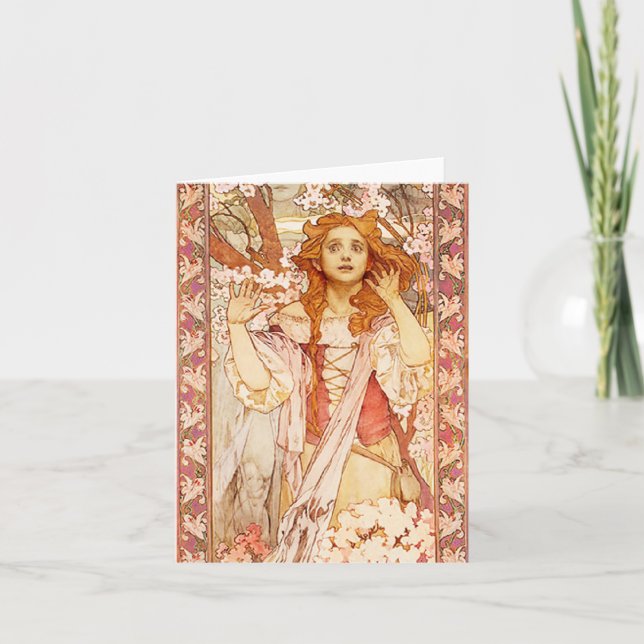Alphonse Mucha Joan of Arc Note Card Kort (Framsida)