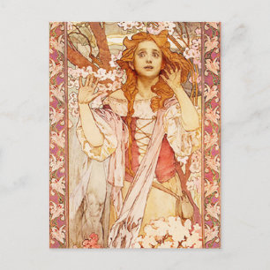 Alphonse Mucha Joan of Arc Postcard Vykort