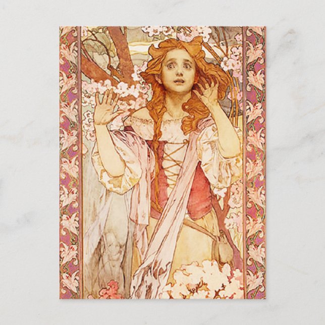 Alphonse Mucha Joan of Arc Postcard Vykort (Framsida)
