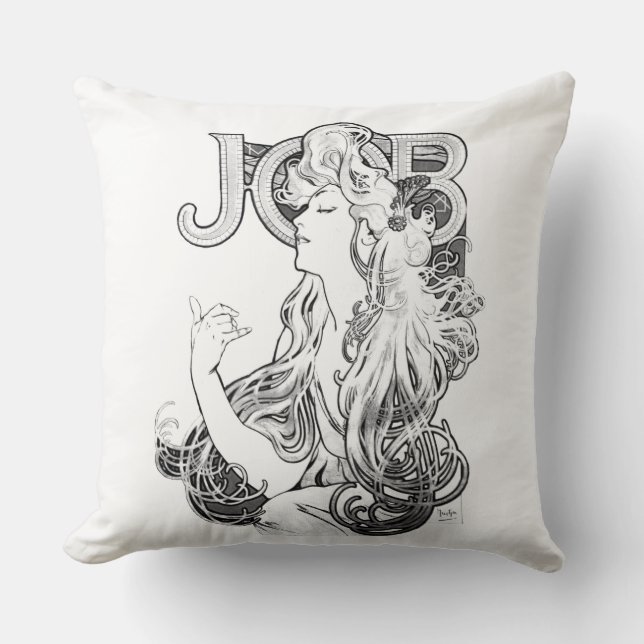 Alphonse Mucha JOB ISOGS Kudde (Framsida)