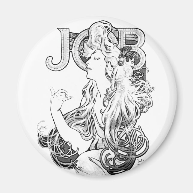 Alphonse Mucha JOB ISOGS Magnet (Framsidan)