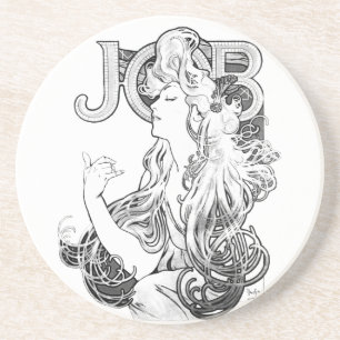 Alphonse Mucha JOB ISOGS Underlägg Sandsten