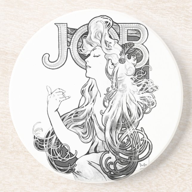 Alphonse Mucha JOB ISOGS Underlägg Sandsten (Framsidan)