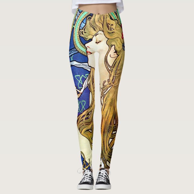 Alphonse Mucha JOB Leggings (Framsida)